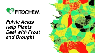Fulvic Acids Help Plants Deal with Frost and Drought – Fitochem