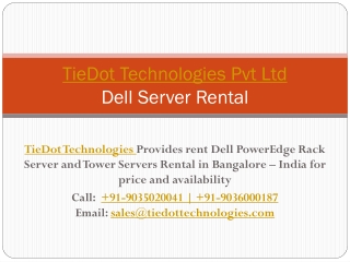 Rent Dell Server and Storage Price | Dell Server and Storage Rental Cost