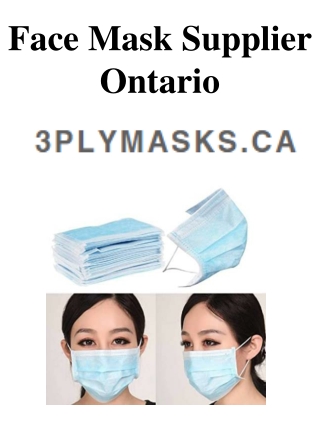 Face Mask Supplier Ontario