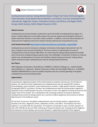 Cardiopulmonary Exercise Testing Market Research Report-Global Forecast till 2025