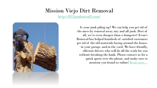 Mission Viejo Dirt Removal