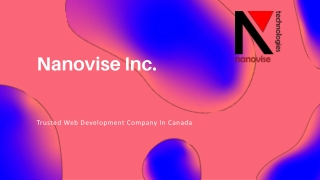 Nanovise Inc. | Trusted Web Development Company In Canada