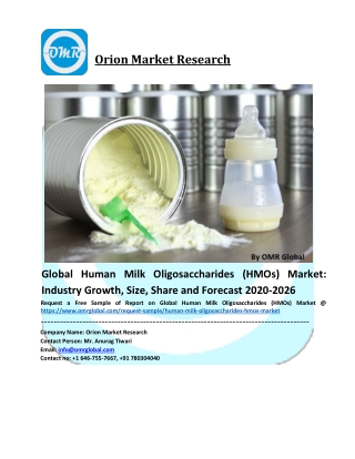 Human Milk Oligosaccharides (HMOs) Market Size, Share, Trends & Forecast 2020-2026