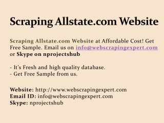 Scraping Allstate.com Website