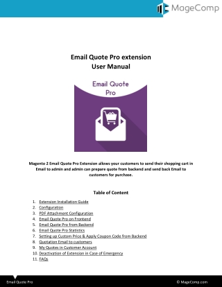 Magento 2 Email Quote Pro