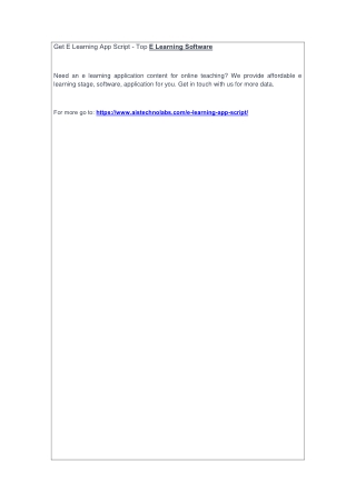 Get E Learning App Script - Top E Learning Software