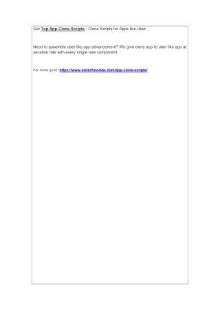 Get Top App Clone Scripts - Clone Scripts for Apps like Uber