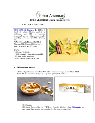 HERB APOTHEKE - SHOP CBD PRODUCTS