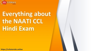 Everything about the NAATI CCL Hindi Exam