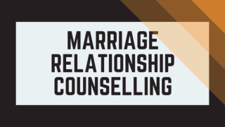 What is Marriage Relationship Counseling
