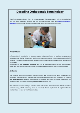 Decoding Orthodontic Terminology