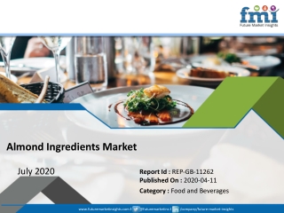 Global Sales of Almond Ingredients to Follow a Downward Trend Post 2020, with Continued Impact of COVID-19 Outbreak, Co