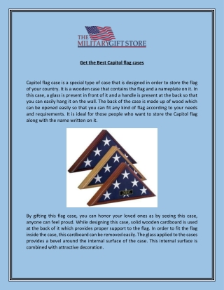 Get the Best Capitol flag cases