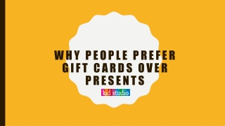 Why people prefer gift cards over presents