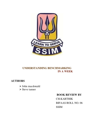 UNDERSTANDING BENCHMARKING IN A WEEK