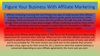 Figure Your Business With Affiliate Marketing