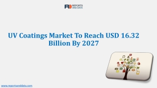 UV Coatings Market 2020 | Covid-19 Impact | Industry overview, supply and demand analysis and forecast 2027
