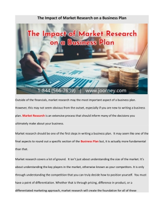 The Impact of Market Research on a Business Plan