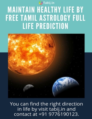Maintain a healthy life by free Tamil astrology full life prediction