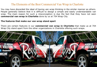 The Elements of the Best Commercial Van Wrap in Charlotte