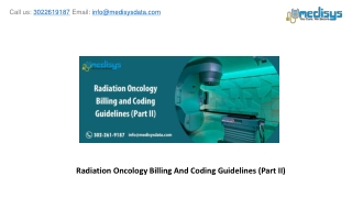 Radiation Oncology: Billing And Coding Guidelines (Part II)