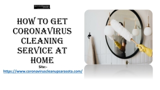 Coronavirus Cleaning, Disinfection Service Sarasota FL