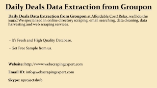 Daily Deals Data Extraction from Groupon