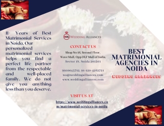 Know About Best Matrimonial Agencies in Noida