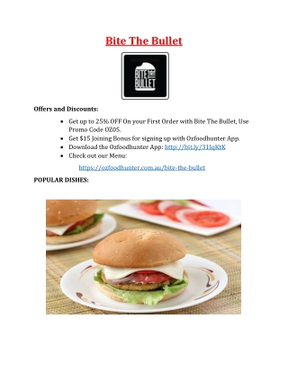 25% off - Bite The Bullet - South yarra Takeaway, VIC