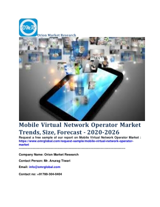 Mobile Virtual Network Operator Market Trends, Size, Forecast - 2020-2026