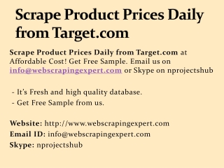 Scrape Product Prices Daily from Target.com