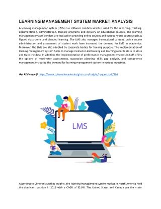 LEARNING MANAGEMENT SYSTEM MARKET ANALYSIS