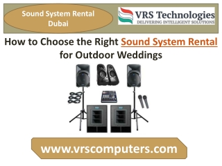 Sound System Rental Services In Dubai