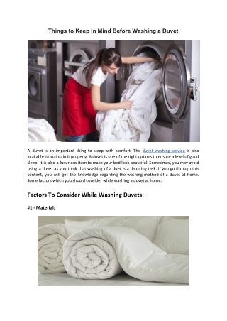 Things to Keep in Mind Before Washing a Duvet - Hello Laundry