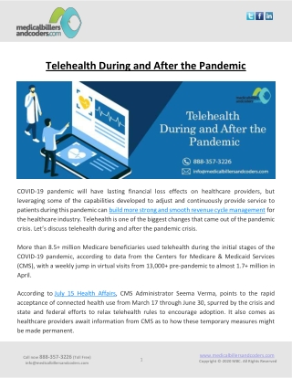 Telehealth During and After the Pandemic