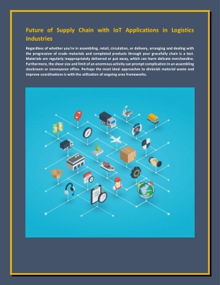 Future of Supply Chain with IoT Applications in Logistics Industries