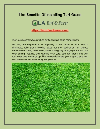 Artificial turf grass