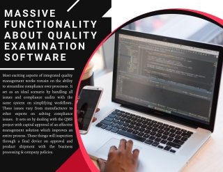 Massive Functionality about Quality Examination Software