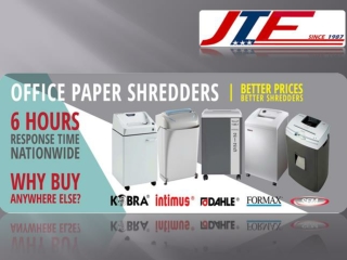 JTF's collection of Paper Shredders from Top Brands