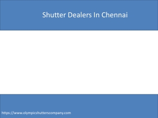 Shutter Dealers In Chennai