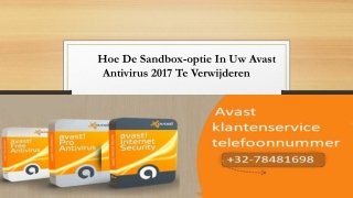 Hoe de sandbox-optie in uw Avast Antivirus 2017 te verwijderen