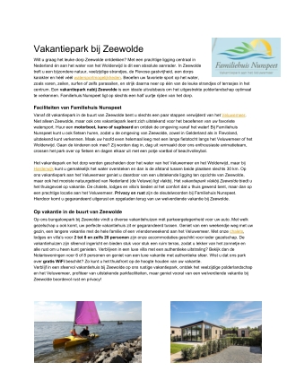 Vakantiepark Zeewolde