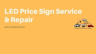 LED Price Sign Service & Repair-maliklighting.com