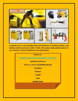 Welding Machine Price in India