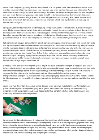 Taktik Mainan Poker Online Idn Play-3 Tips Dalam Strategy Menarik