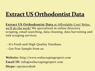 Extract US Orthodontist Data