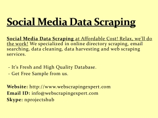 Social Media Data Scraping
