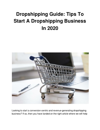 Dropshipping Guide: Tips To Start A Dropshipping Business In 2020