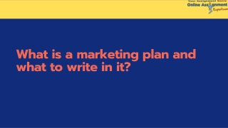 What is a marketing plan and what to write in it?