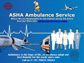 Emergency Ambulance Service in Patna Trustworthy of People | ASHA